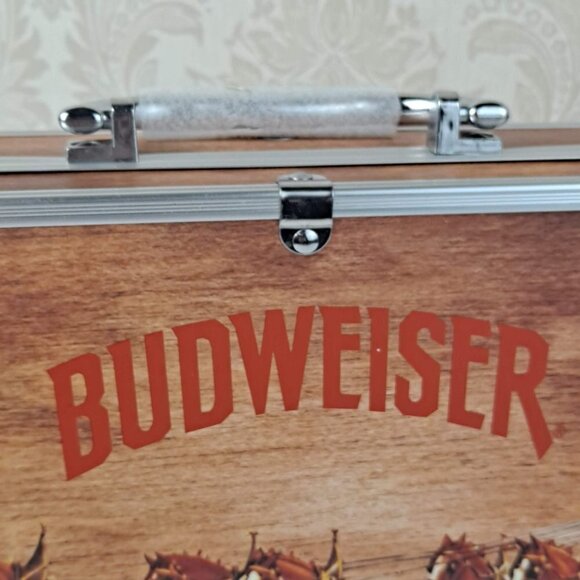 Budweiser Grill Kit In Aluminum Trimmed Case Spatula Basting Brush Logo - Picture 2 of 14